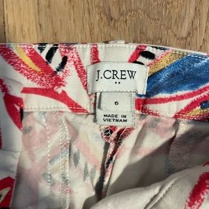 J Crew Skinny Printed Slacks